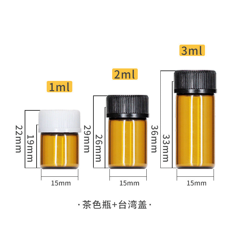 Versatile Small Amber Glass Bottles with Various Accessories for Secure Storage and Transport