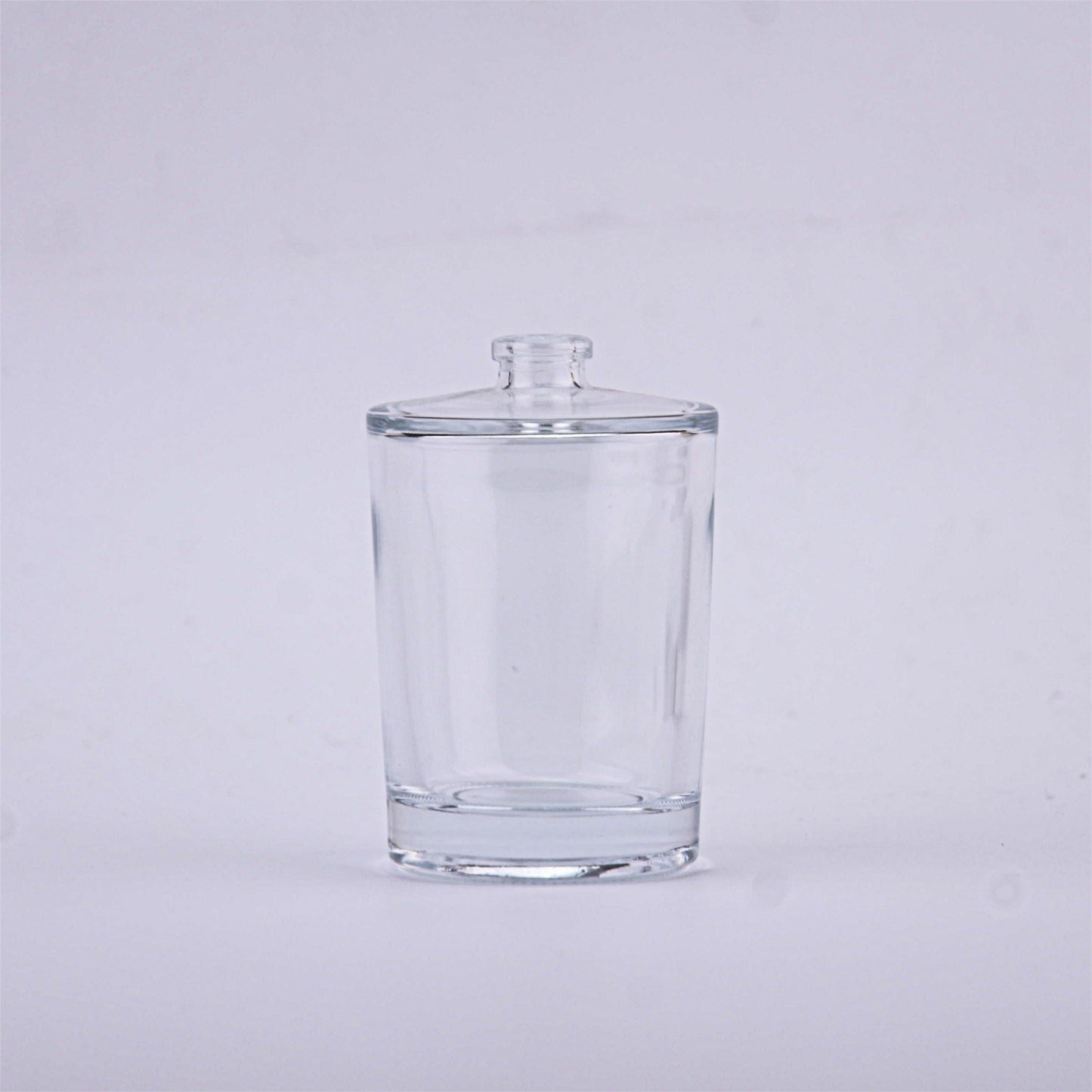 Elegant 75ml Glass Perfume Bottle with Sleek Black Cap High-White Crysrtal Clear Material